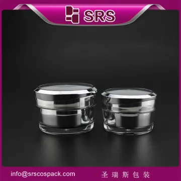 luxury acrylic cosmetic jar , J031 15g 30g 50g silver hair product containers