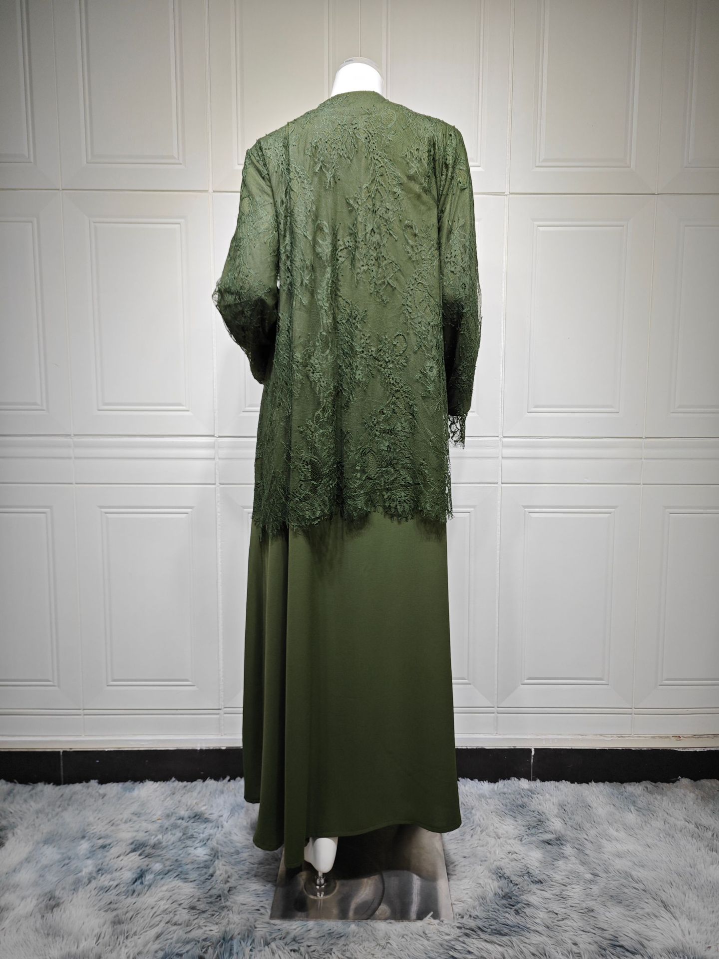 Lace Abaya Cardigan MQ281 (9)
