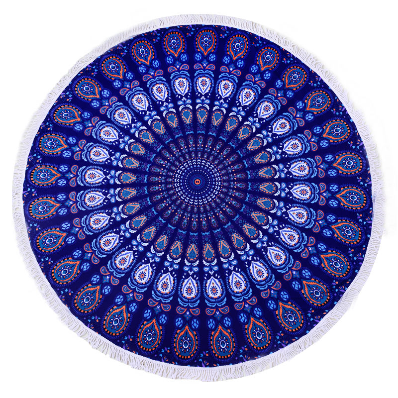 round microfiber beach towel 