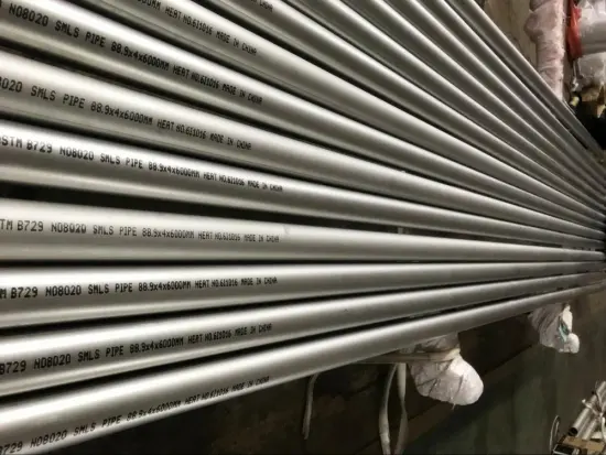 Nickel Alloy Seamless Pipe ASTM B729 UNS N08020
