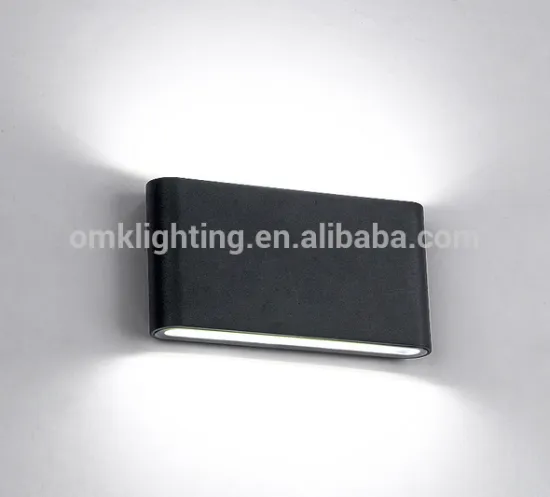 2x6w up and down oval wall lamp in black