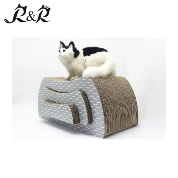 Top Rank Christmas Gift Cardboard Chaise for Cat Super Strength Corrugated Cat Scratcher CT-4017