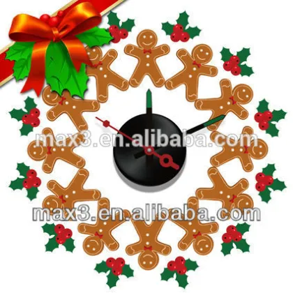 Original brand modern home decor clock parts sticker clock with different shape wall clock for Christmas gift