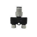 Female to Male 4-pole Y Type M12 Connector