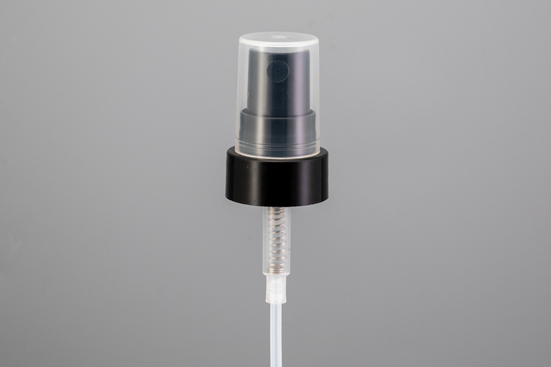 22/400 Black Smooth Fine Mist Sprayer With Clear Cap