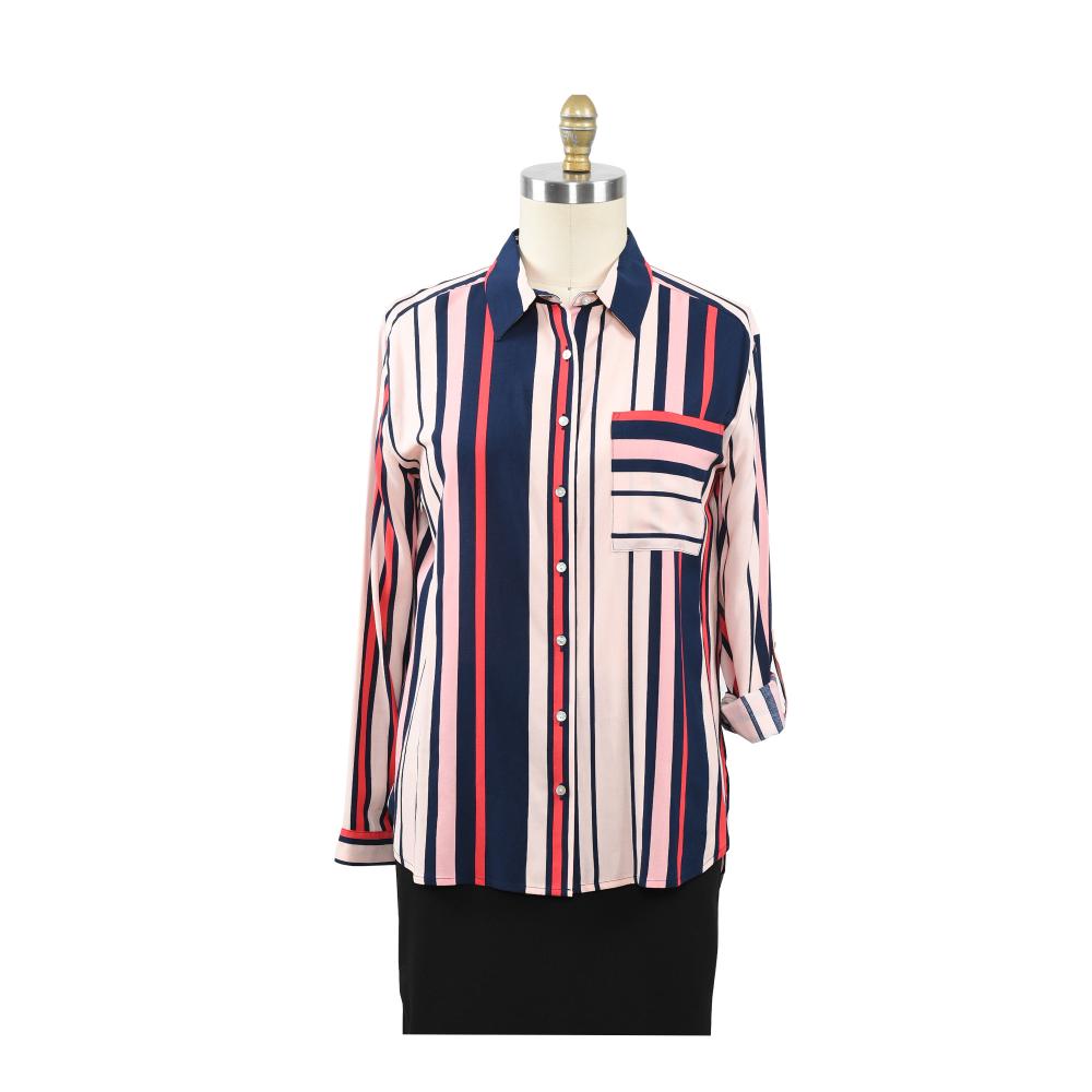Ladies Tops New Arrival Strips Shirt