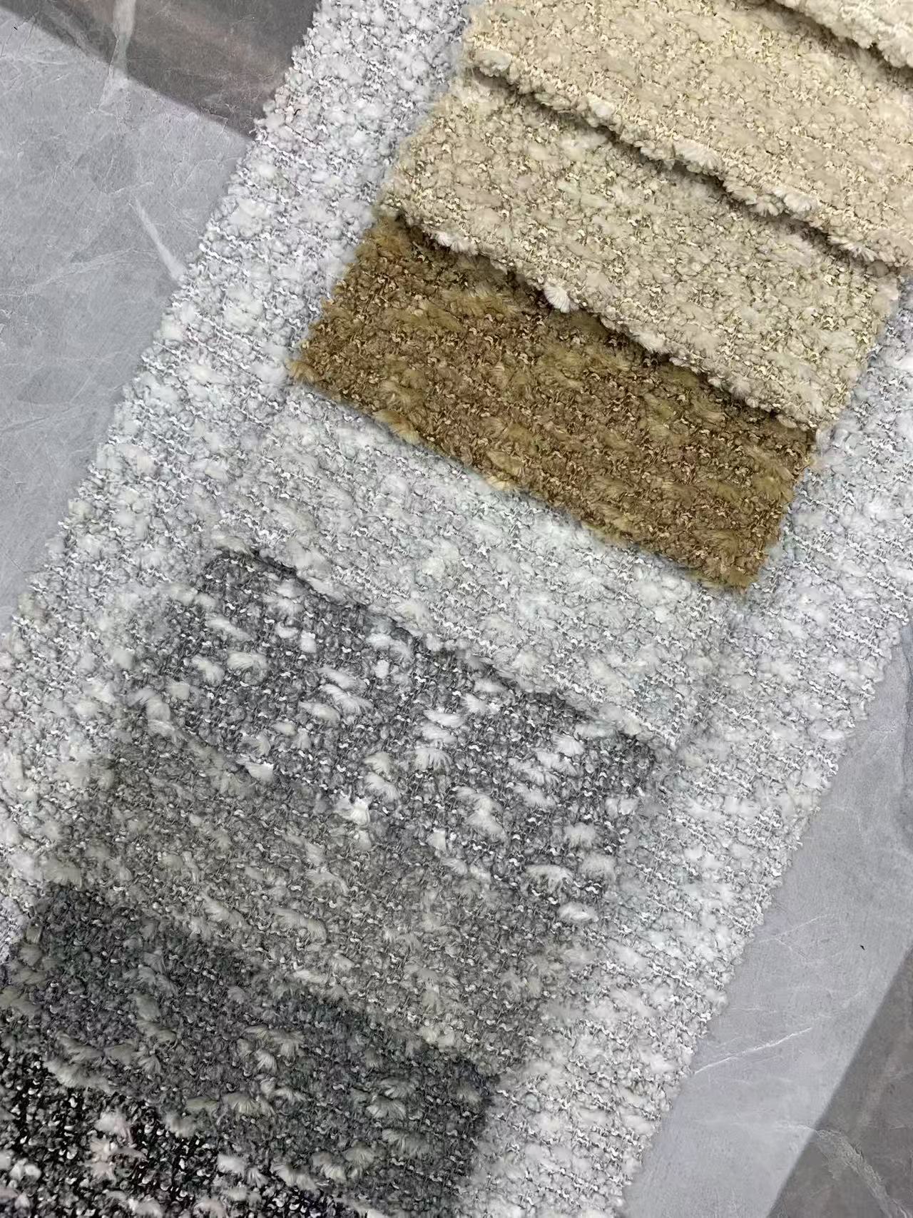 Thick Textured Bouclé Fabric for Sofa