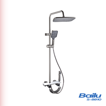 BAILU S-8810 Black Brass Bathroom Shower Mixer Set