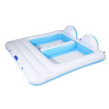 Three person square net inflatable floating island