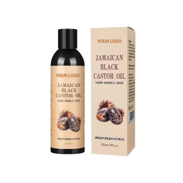 Label peribadi adat semulajadi minyak kastor hitam jamaica untuk pertumbuhan rambut