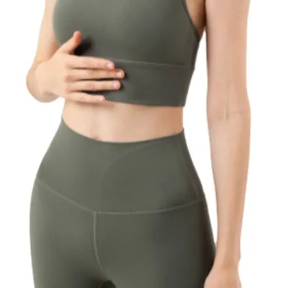 High-Waisted Peach Yoga Pants: Breathable Sport Leggings for Belly-Lifting and Fashionable Fitness