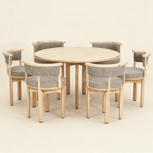 Upholstered Swivel Dining Chair with Timeless Design