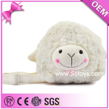 Wholesales Plush Girl fashion Bag Cut Soft Animal Sheep Shape Plush Bag