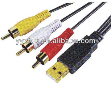 male usb to male rca cable