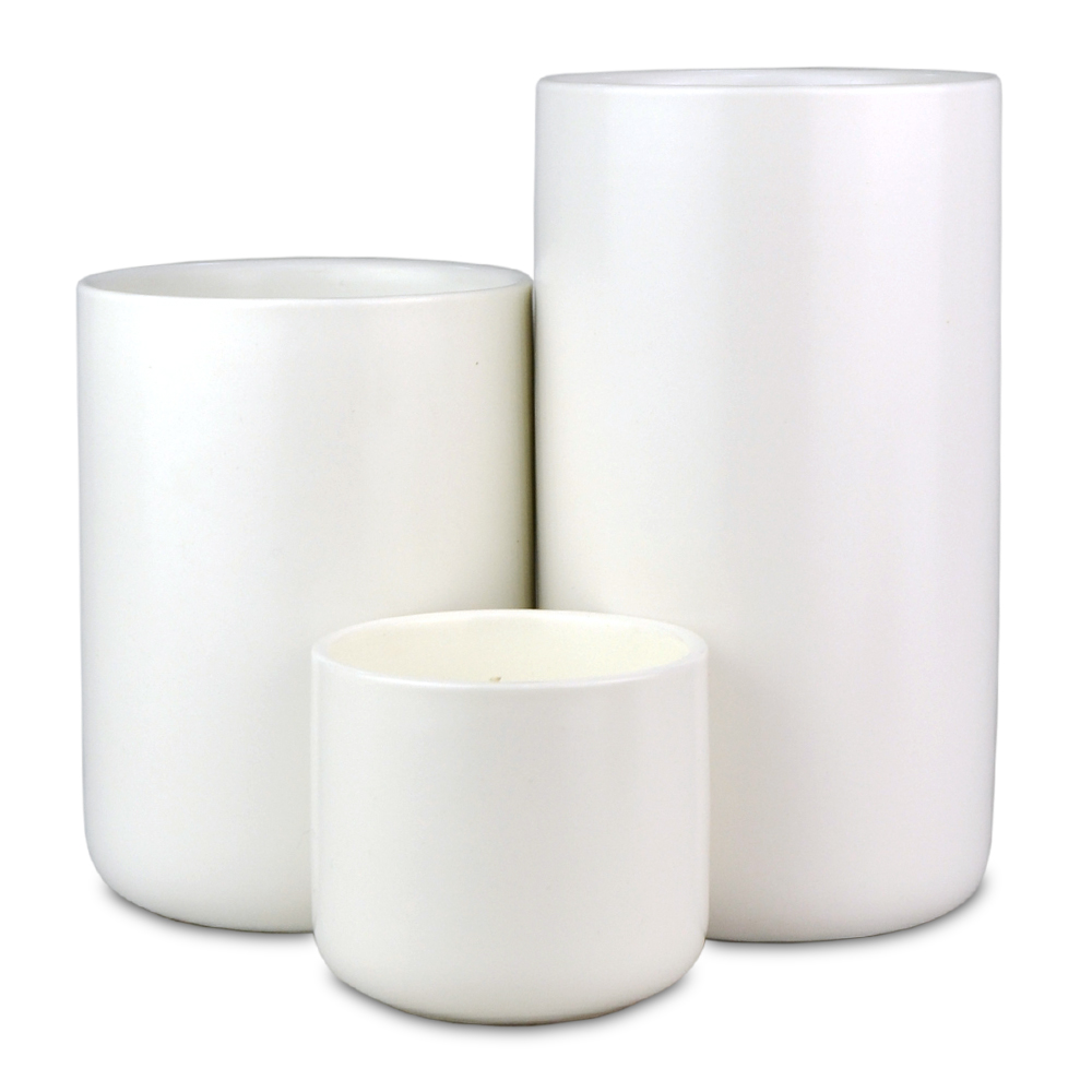 White Nordic Scented Fragrance Ceramic Jar Candles Gift Set