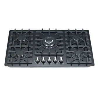 Propane Burner Gas Stove with Tempered Glass and Cast Iron Grates