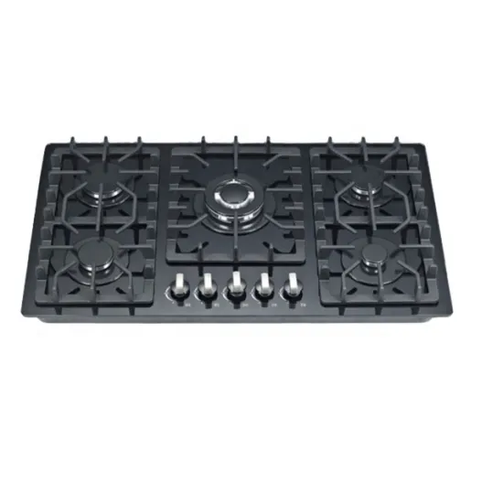 Propane Burner Gas Stove with Tempered Glass and Cast Iron Grates