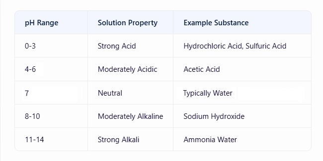 Diagram explaining the pH scale 