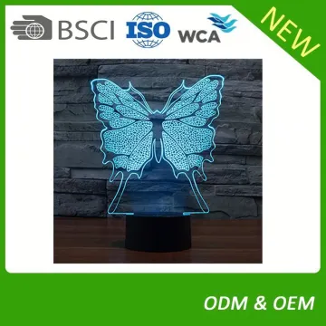 Factory 3D decorative lamp 7 colors changed decorative lamp novelty children night light