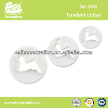 3pcs Deer cake decoration plunger cutter-new item -children best choice