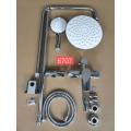 Economic Classic Chromed bathroom single lever bath rain shower faucet set with handheld shower