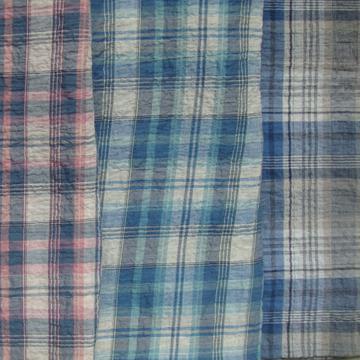 Cotton and Polyester Yarn Dyed Crepe Fabric