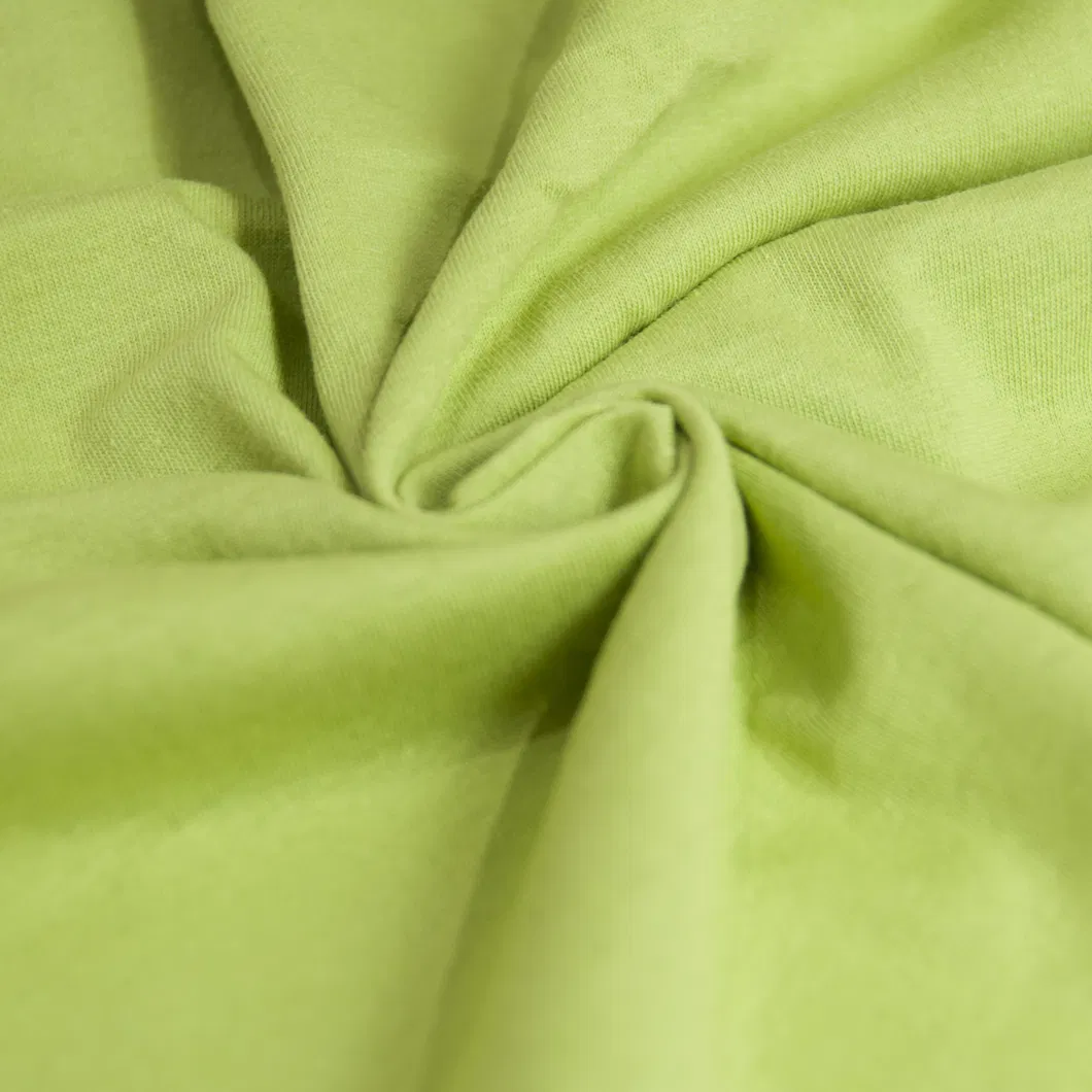 คุณภาพดีขายร้อน OE ผ้าฝ้ายน้ำหนักเบาผ้าถักนิตติ้งเดี่ยวย์แข็งสำหรับตัดเย็บเสื้อผ้า