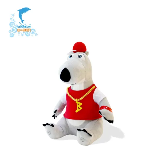 Newest design customized musical plush robot toy for baby