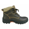 Rubber Sole Safety Shoes with leather linning