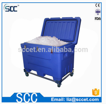 Dry ice moving box, dry ice plastic cooler box with wheels/dolly                        
                                                Quality Choice