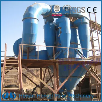 three separating dry fine powder separator