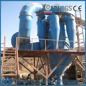three separating dry fine powder separator