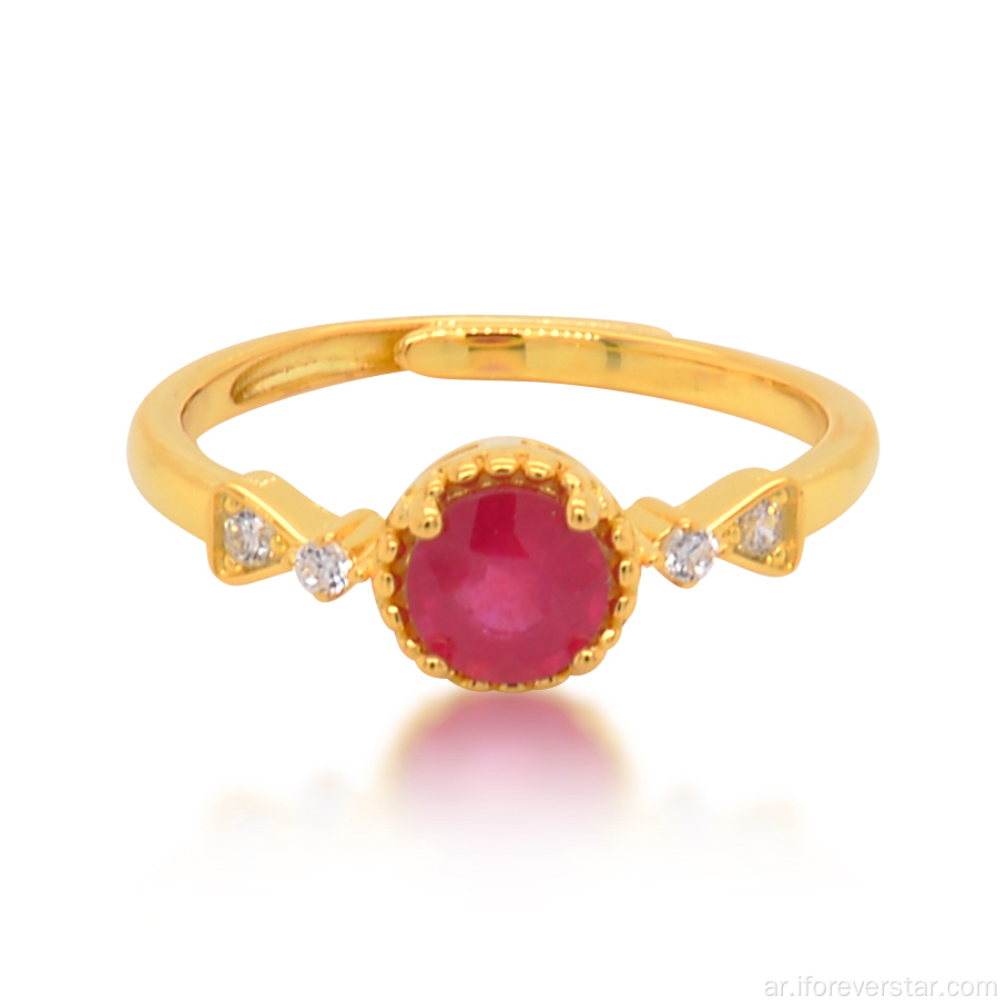 925 Sliver Natural Ruby Ring