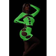 Tearable Sexy Hollow Luminous Flirting Net Dress