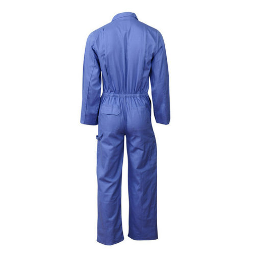 Pakaian kerja gaya dasar coverall warna biru