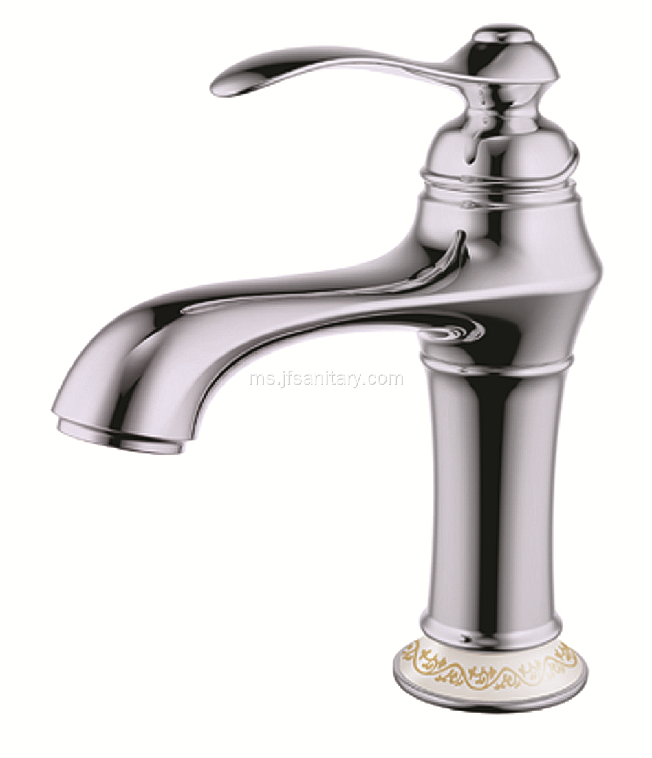 Single Lever Basin Mixer Chrome dengan Seramik