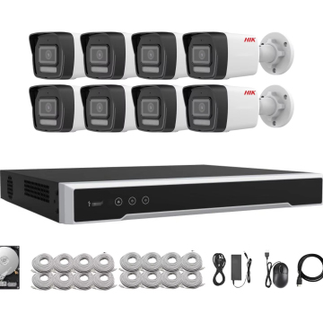 Factory HiK OEM PoE Camera Kit with 8MP Camera and 8/16/32CH NVR for CCTV Security