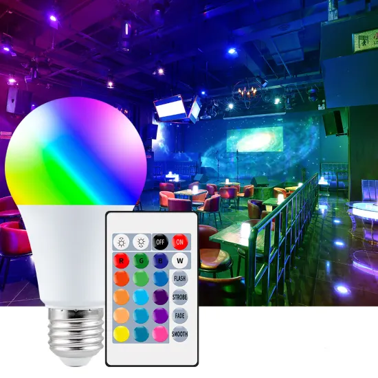 Alibaba: Discover the RGB A60 E27 LED Light Bulb with Remote Control and 16 Color Options