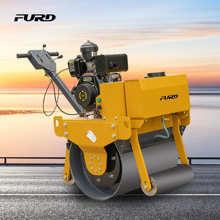 0,5 Tonnen doppelt glatte Rad pneumatische hydraulische vibrierende Tandem -Mini -Straßenrolle Compactor