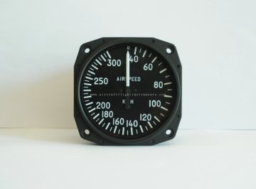 Small Airplane 3 1/8” Short Case Aircraft Speed Indicator Guage Bk-300