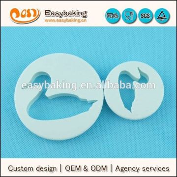 Custom swan deer cake decorating plastic fondant cutter
