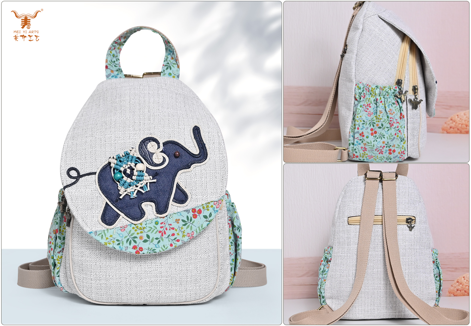 Cotton And Linen Backpacks