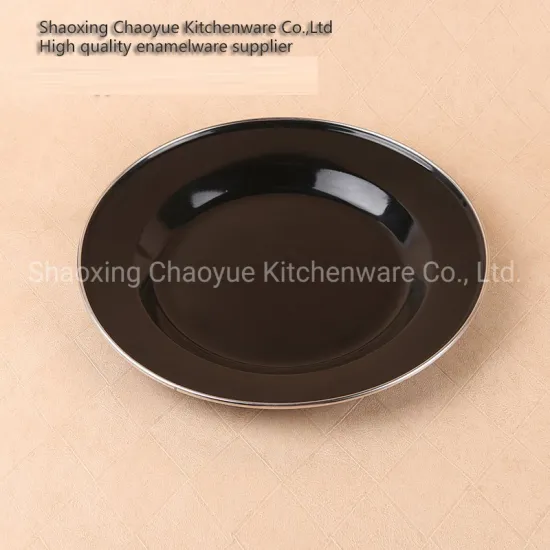 Enamel Cooking Plate Metal Dining Plate Manufacturer