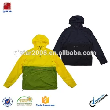custom men's Lightweight 100% polyester Windbreaker Pullover jacket