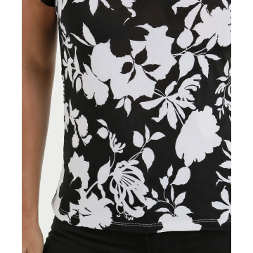 O-cuello Casual Floral Blusas Tops elegantes