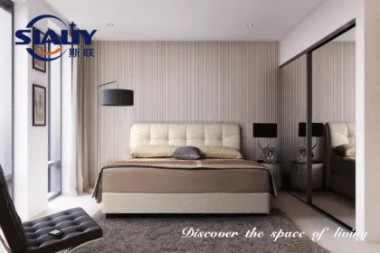 Luxury Leather Fabric Bed