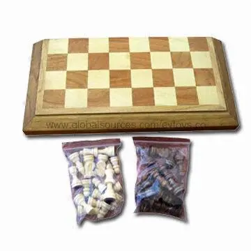 International Chess Set, Sized 40 x 20 x 5.0cm, Made of Wood