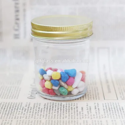 ECO Mini Wide Mouth 8oz Weck Mason Jars with gold lid