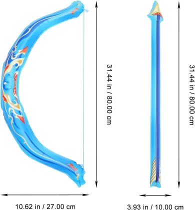 Blue bow and arrow aluminum foil balloon