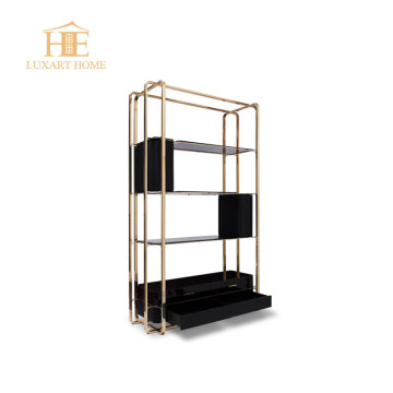 Industrial Large 4 Tier Wooden and Metal Cube Bookshelf for Modern Living Rooms